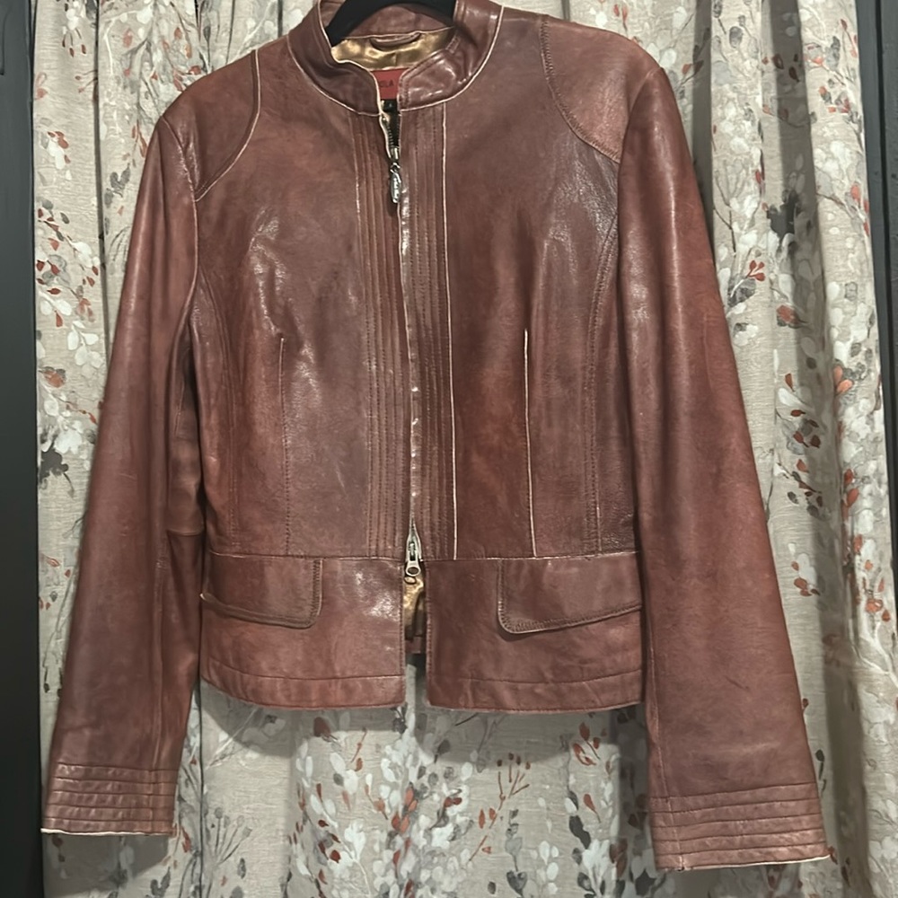 Nicola Berti distressed leather jacket